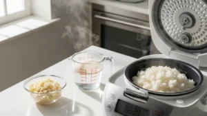 why is rice sticky in rice cooker