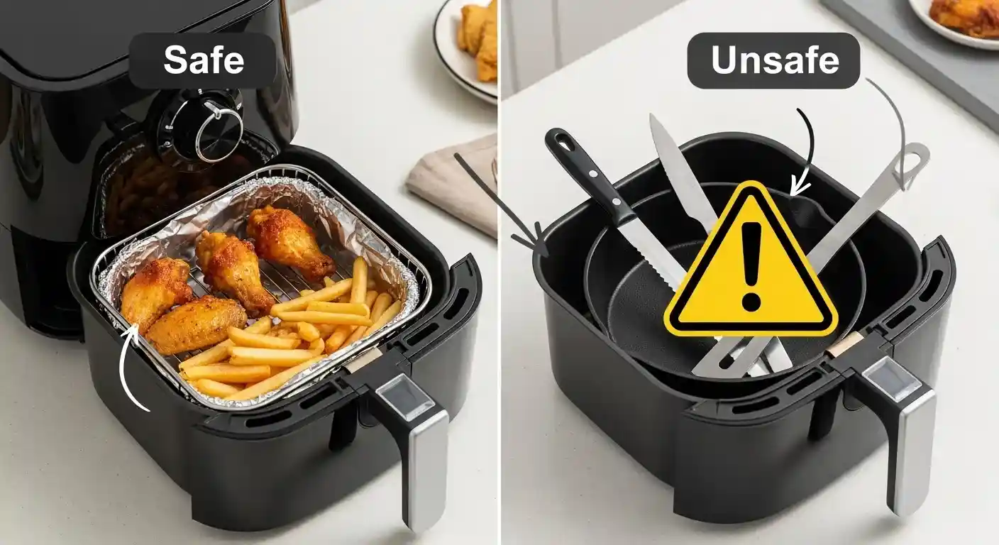Can I Put Metal In An Air Fryer