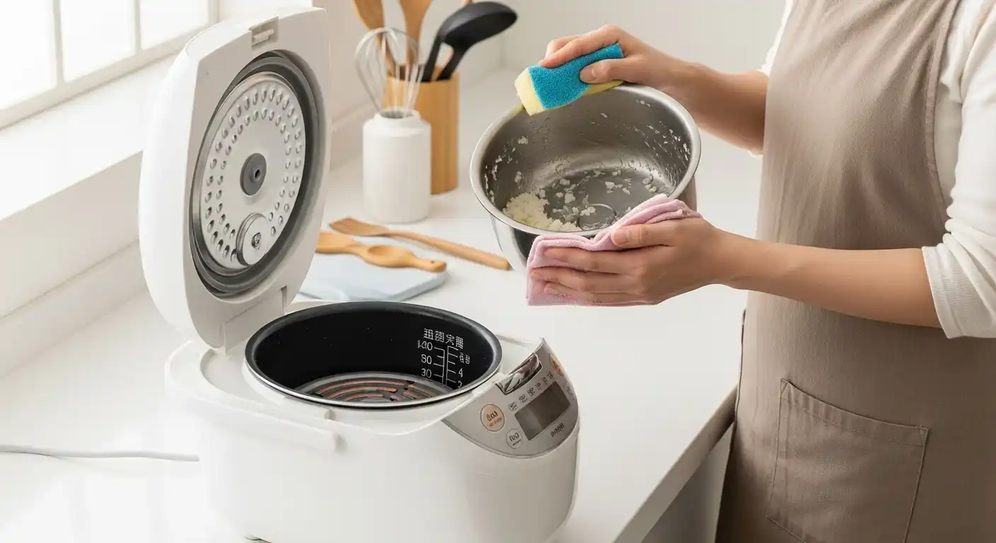 Clean The Inner Pot And Exterior of Rice Cooker Clean The Inner Pot And Exterior of Rice Cooker