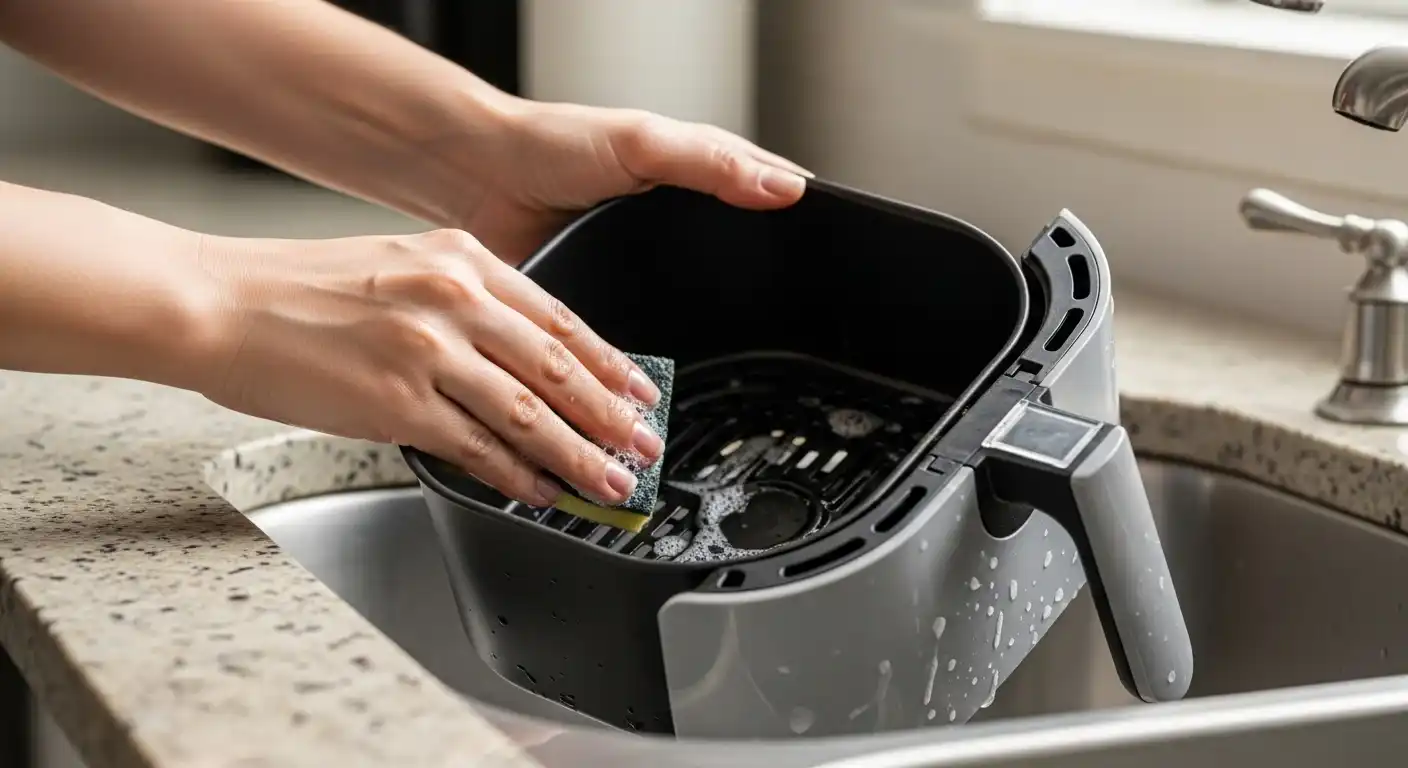 Cleaning The Removable Parts of New air fryer