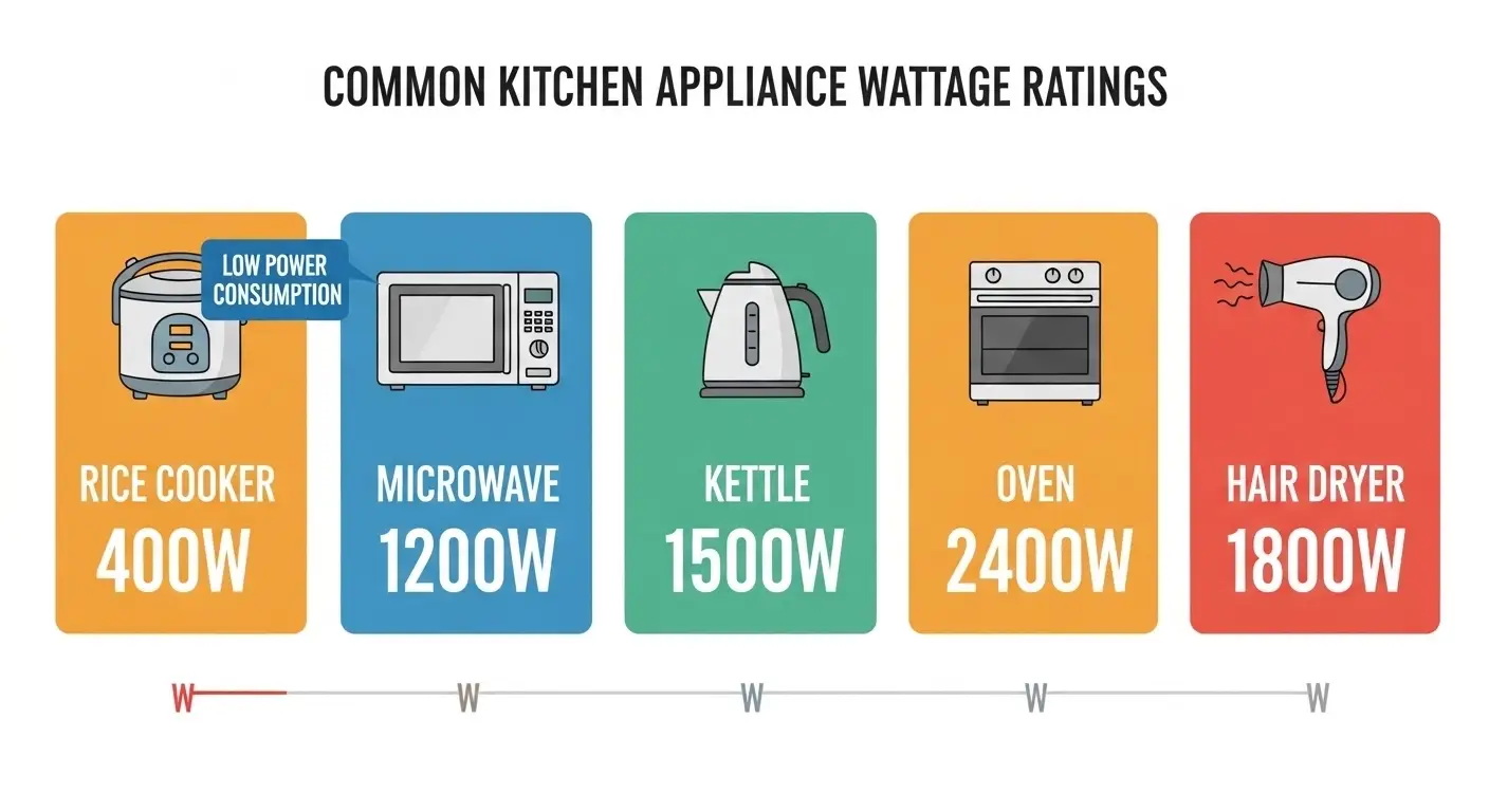Comparing Rice Cooker Energy Use To Other Appliances