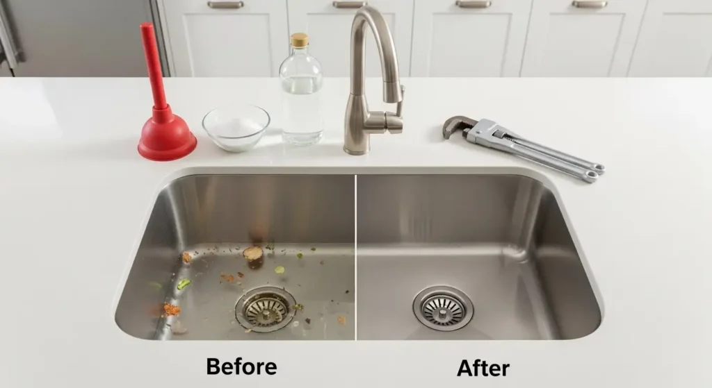 How To Unclog Kitchen Sink With Standing Water