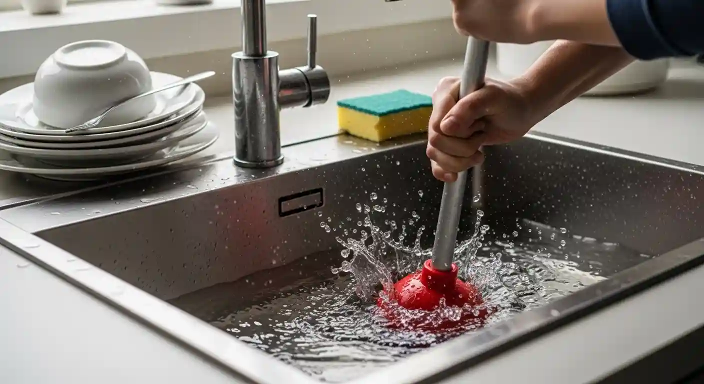 How To Unclog Kitchen Sink using a plunger How To Unclog Kitchen Sink using a plunger