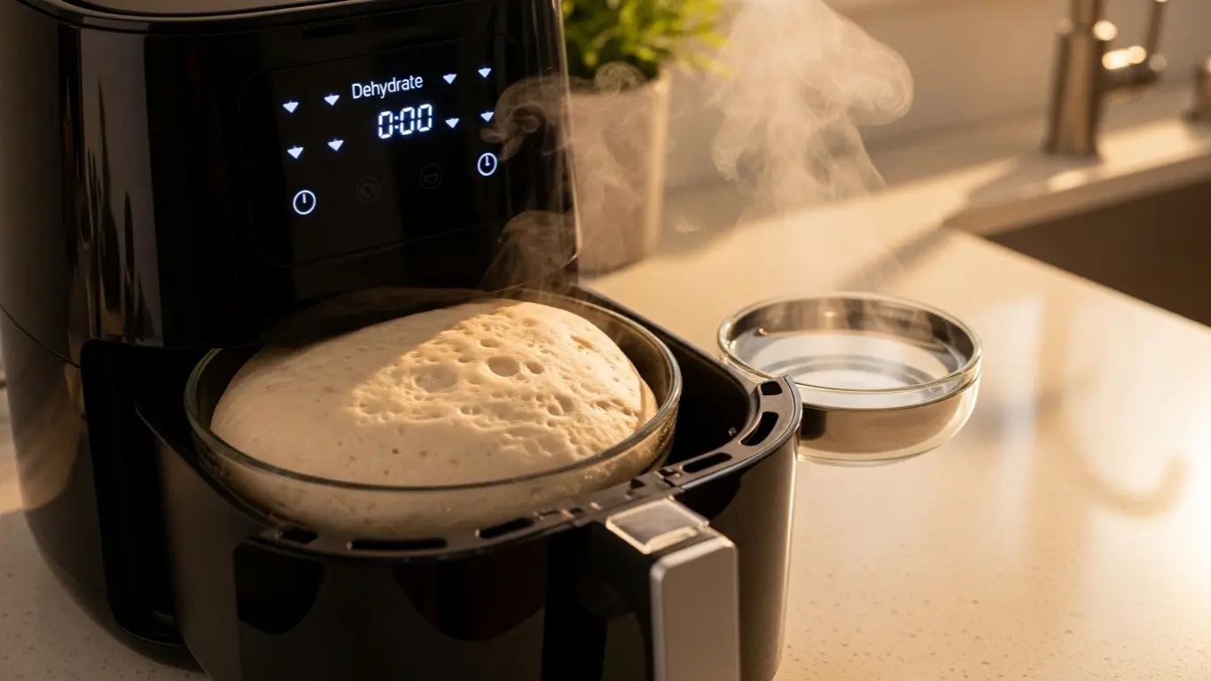 How to proof bread dough in an air fryer with dehydrate setting