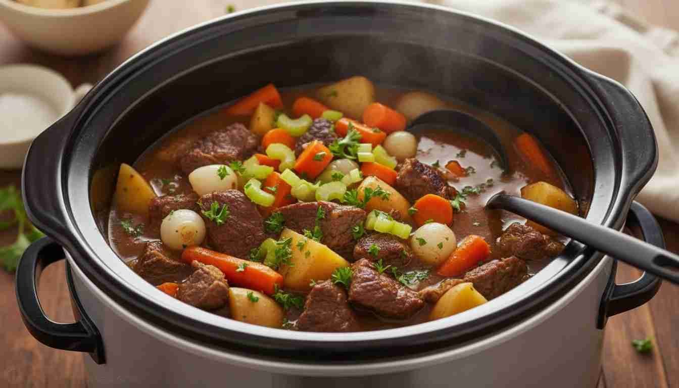Making a Beef Stew in slow cooker