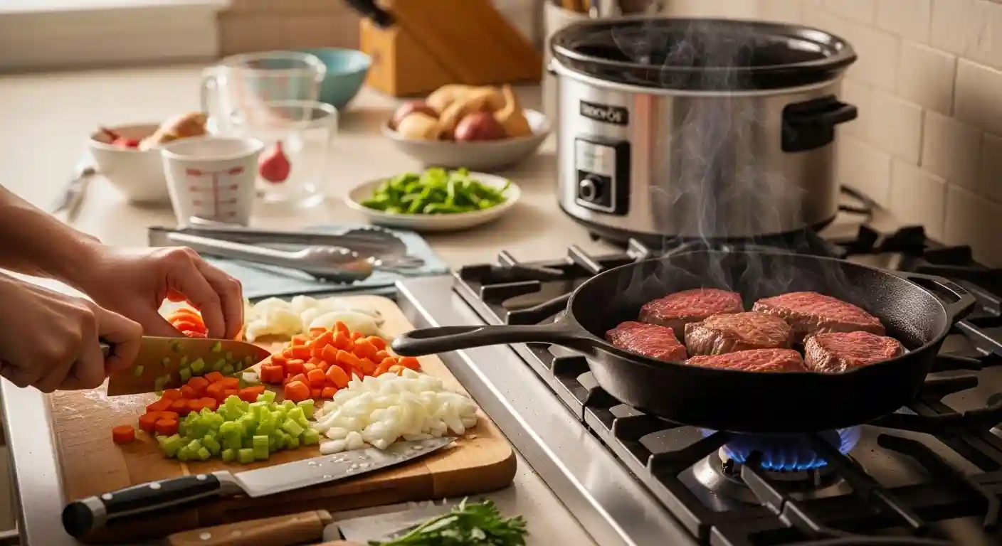 Preparing Ingredients for the Slow Cooker