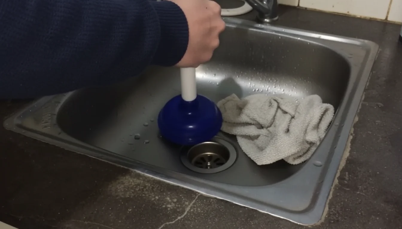 Using a Plunger in sink Using a Plunger in sink