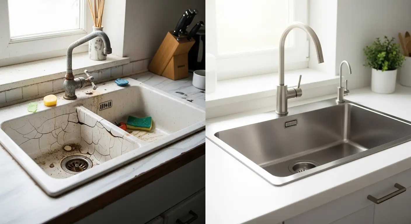 When To Replace Your Kitchen Sink A Comparison