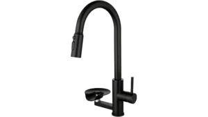 The image shows a selection of stylish kitchen sink faucets, showcasing the best options for your home.