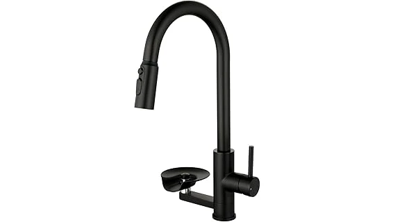 The image shows a selection of stylish kitchen sink faucets, showcasing the best options for your home.