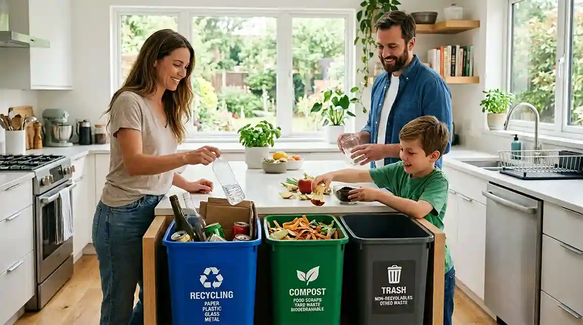 Trash Can Recycling and Waste Sorting Tips