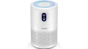 This image shows eight top-selling air purifiers for smoke removal, each with a modern design.