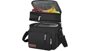 The image shows a selection of stylish and practical lunch boxes suitable for adults.