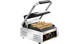 The image shows several commercial sandwich makers, part of the Most Popular 8 Sandwich Maker for Commercial Use collection.