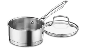 This image shows a collection of highly-rated saucepans perfect for making scrambled eggs.