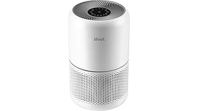 The image shows a sleek air purifier designed to tackle kitchen odors effectively.