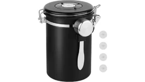 The image shows a collection of various attractive coffee storage containers for the most popular 10.
