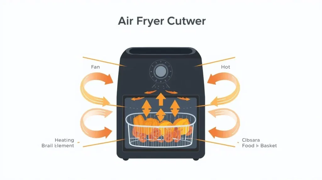 air fryer air circulation diagram