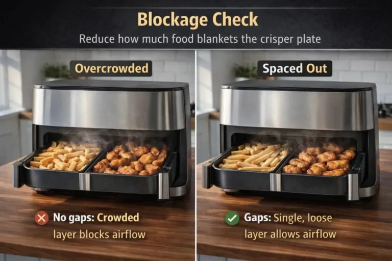 air fryer basket with burnt edges