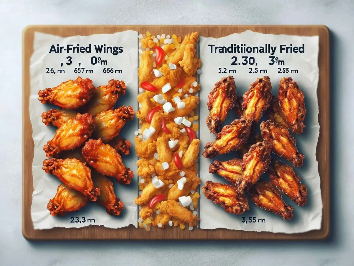 air fryer vs deep fried chicken wings