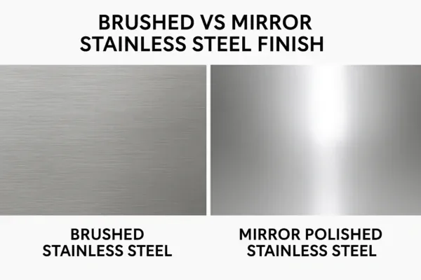brushed stainless steel finish
