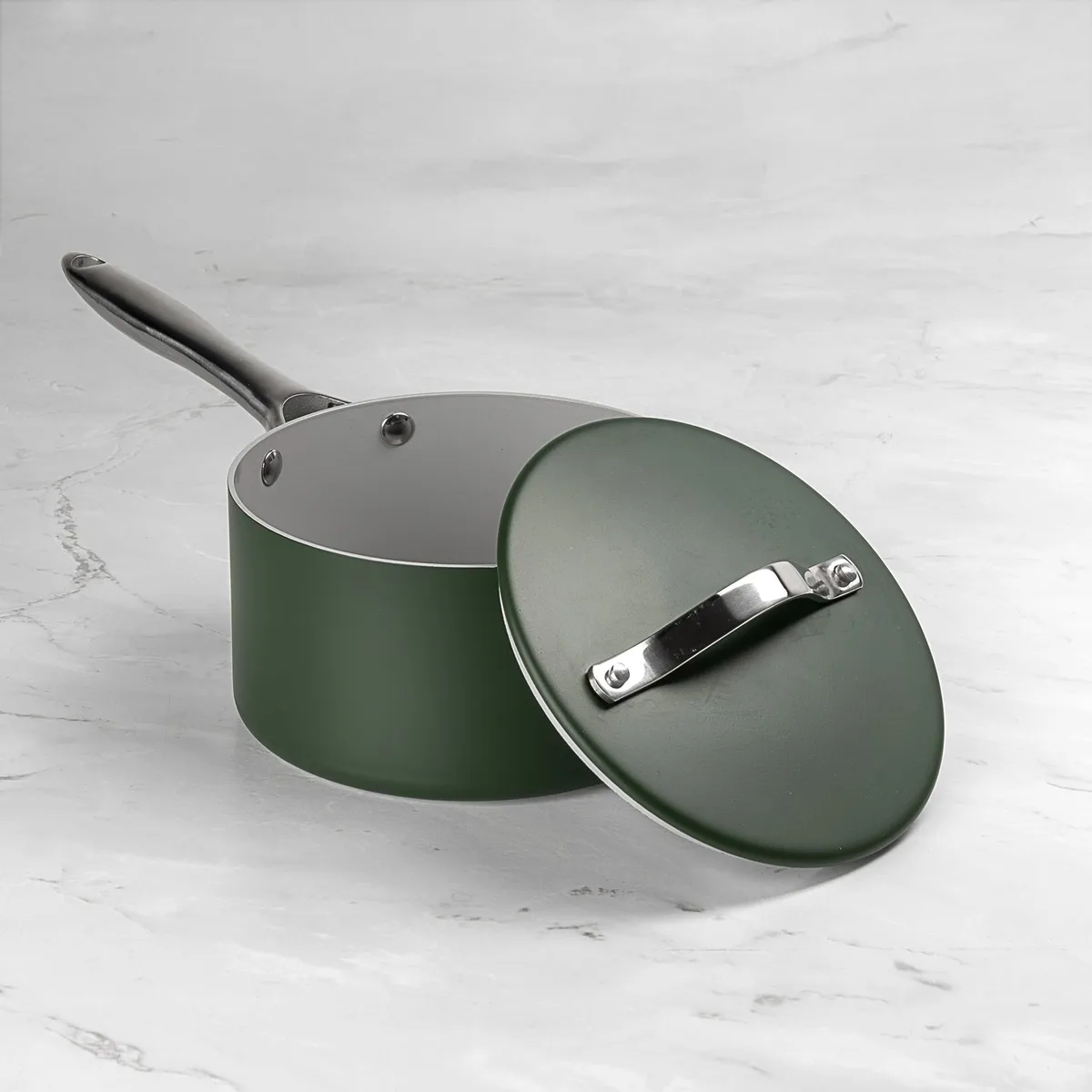 ceramic coated saucepan surface