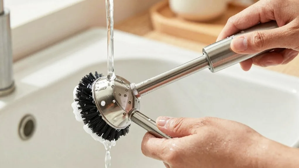 cleaning the blending shaft