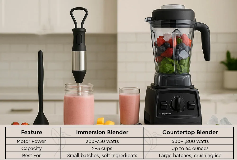 countertop vs personal vs immersion blender