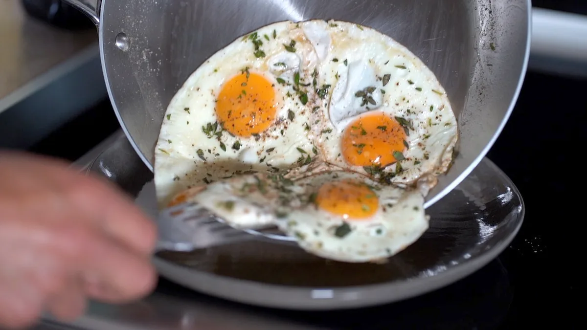 fried egg slide test