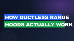 how does a ductless range hood work