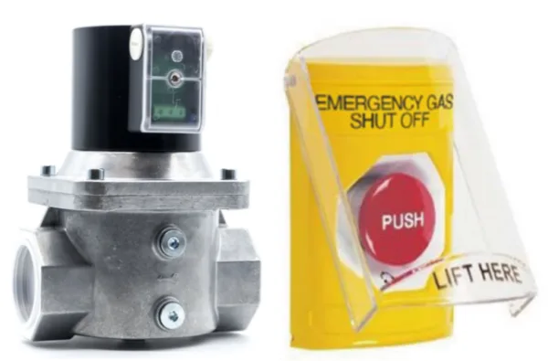 kitchen gas line and 240‑volt induction outlet