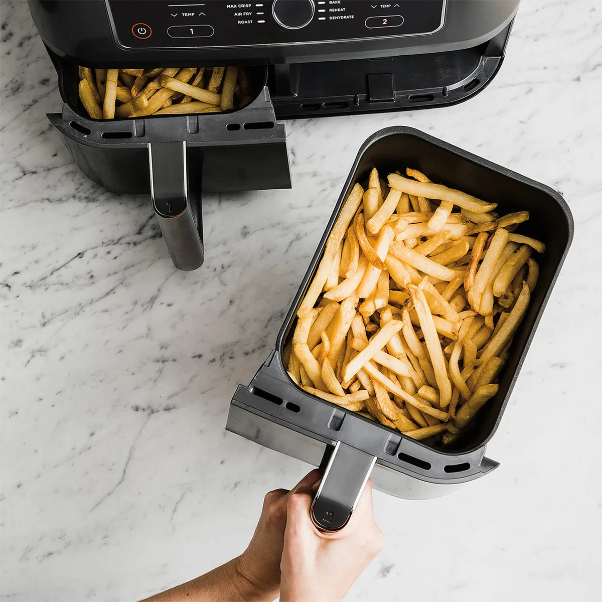 shaking air fryer basket
