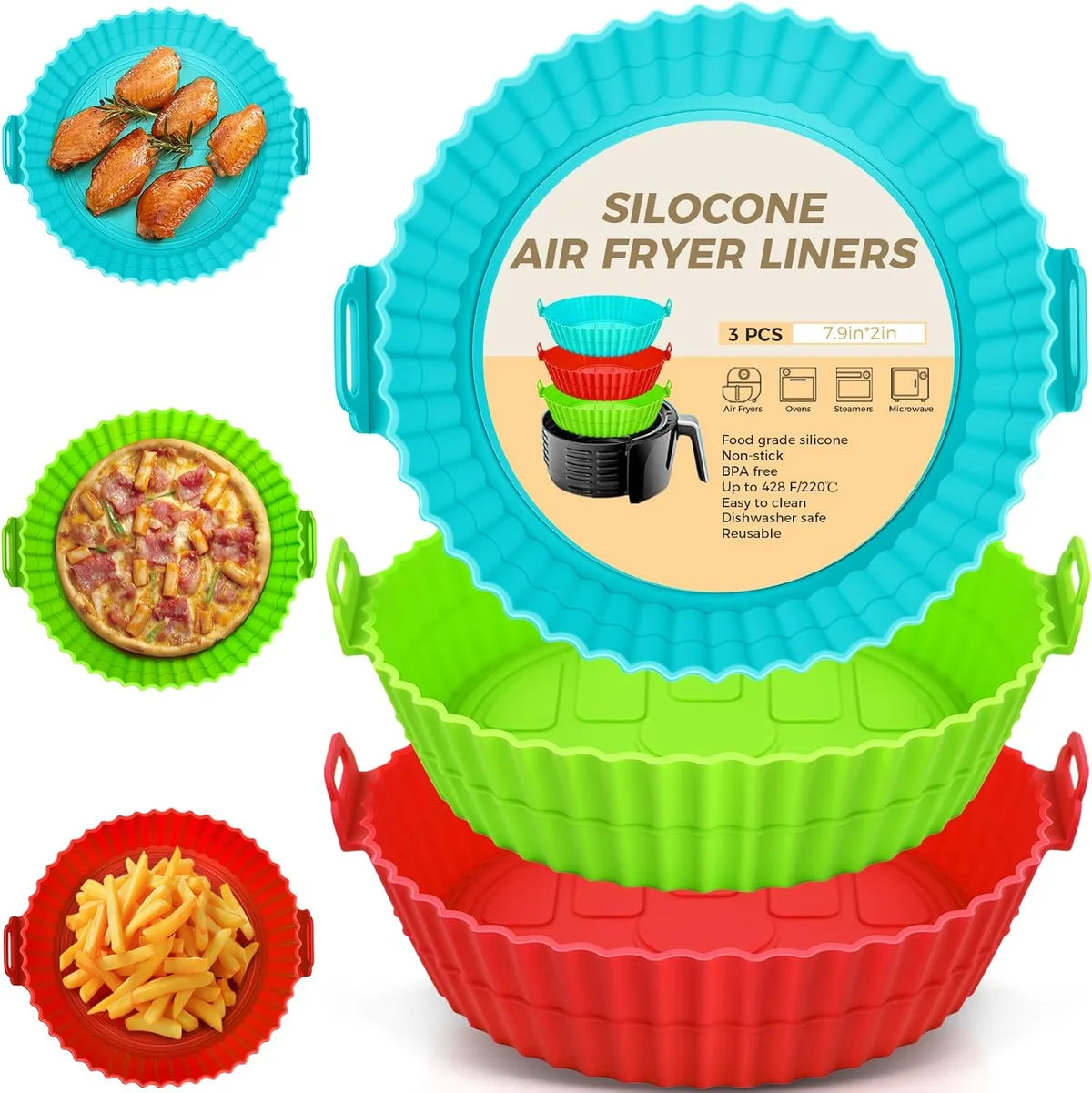 silicone air fryer liner