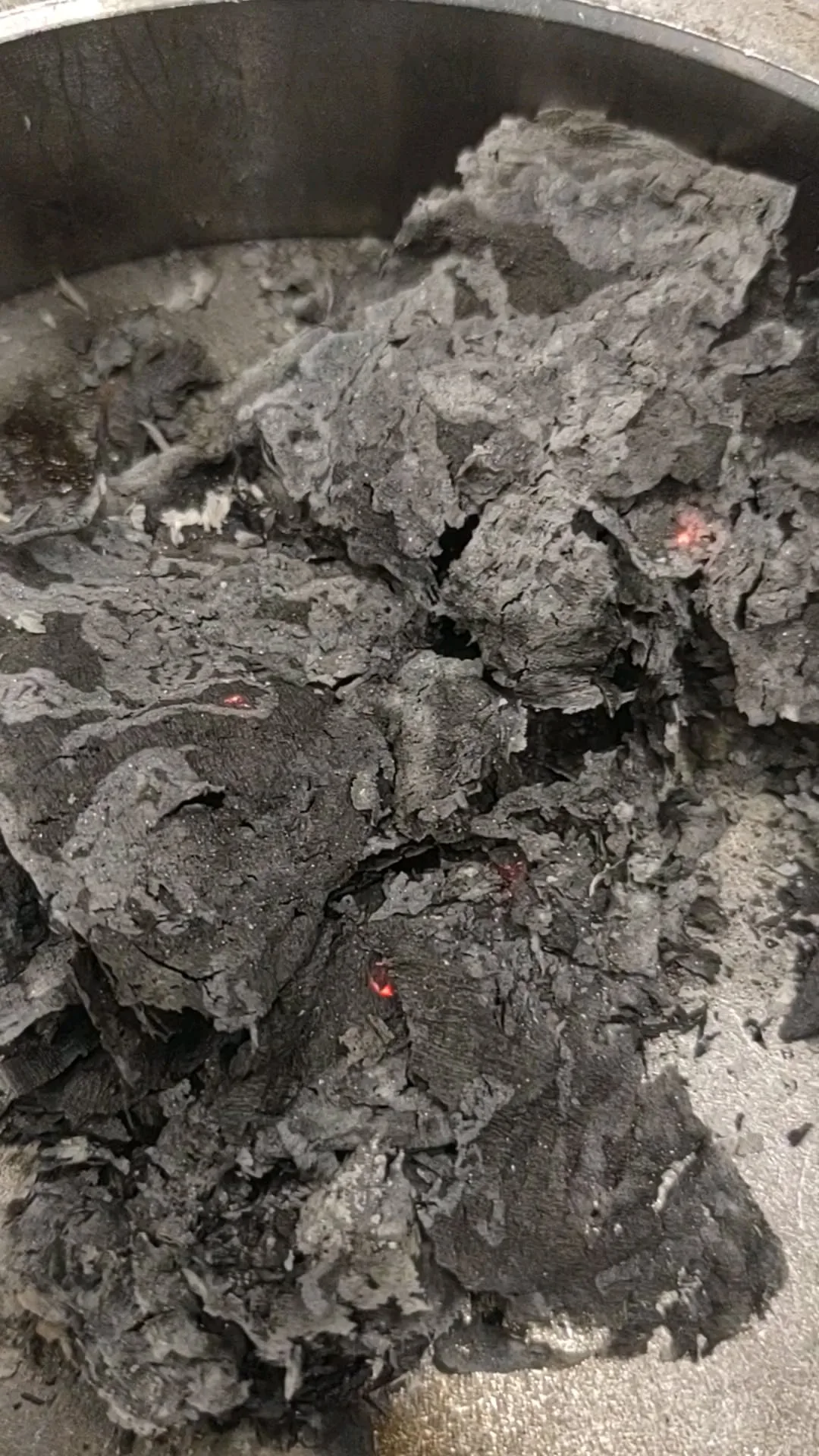 smoldering paper towel