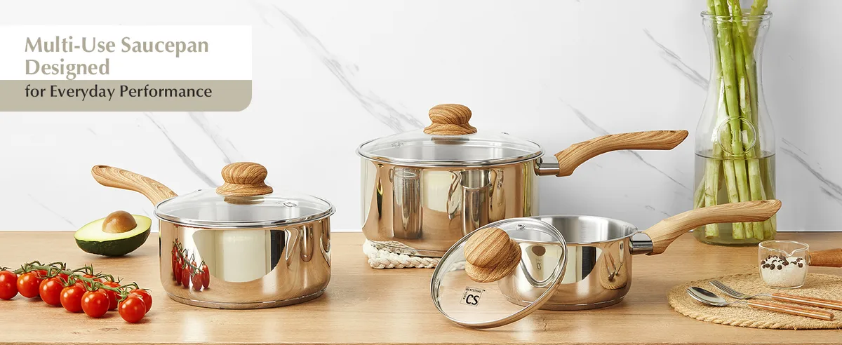 stainless steel saucepan construction