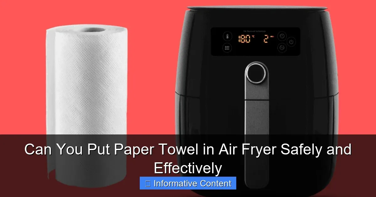will a paper towel catch fire in an air fryer