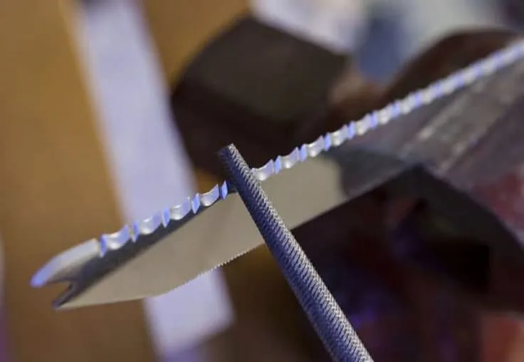 can you sharpen a serrated knife blade
