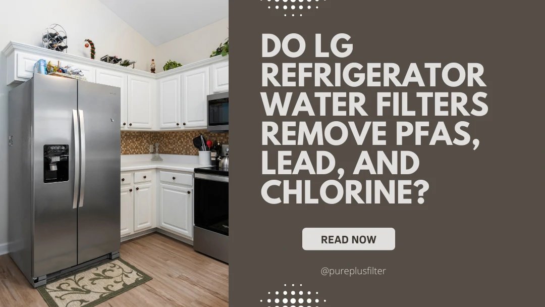Checking certification labels on a refrigerator water filter cartridge for safety.