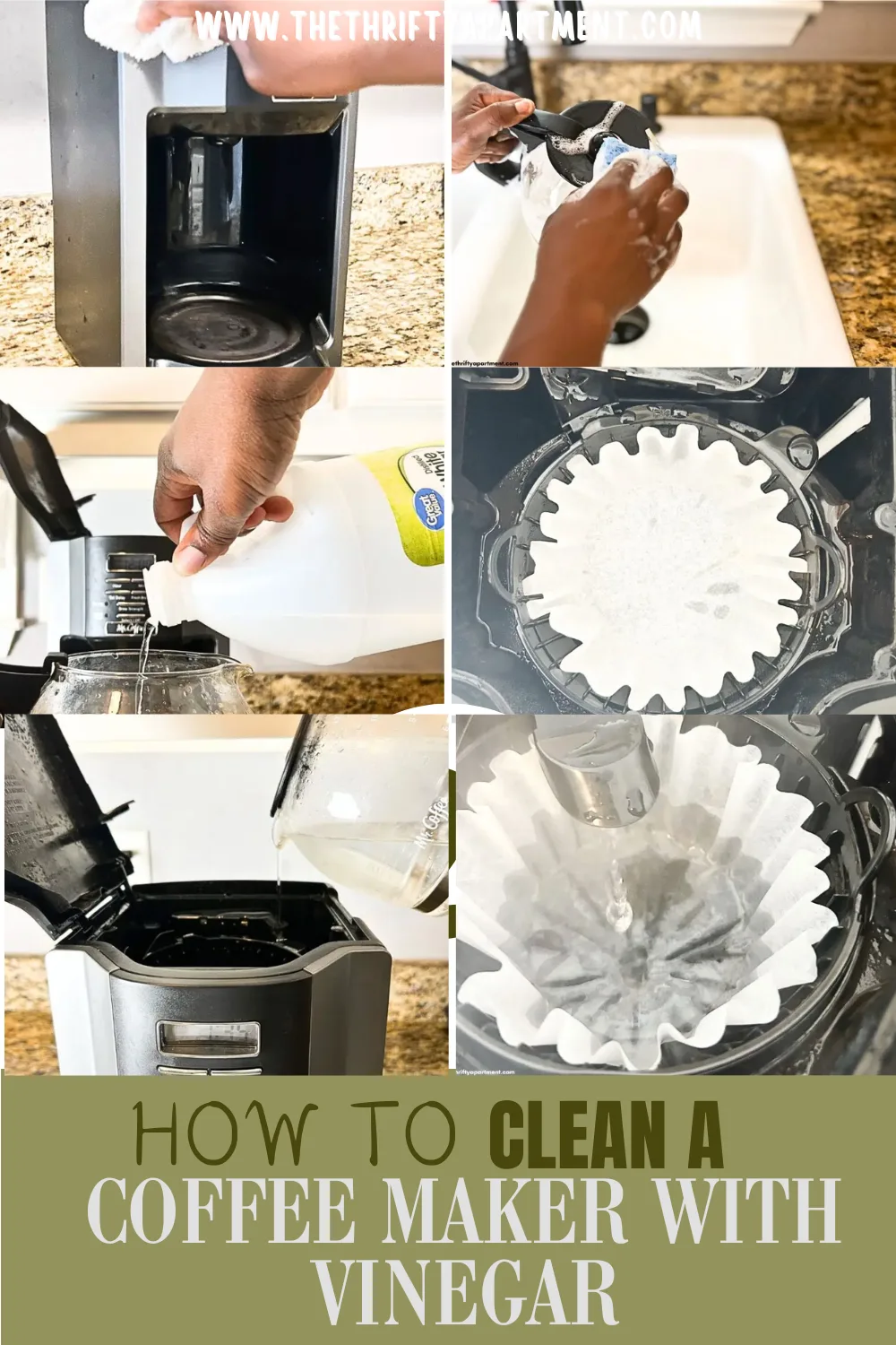 drip coffee maker cleaning steps