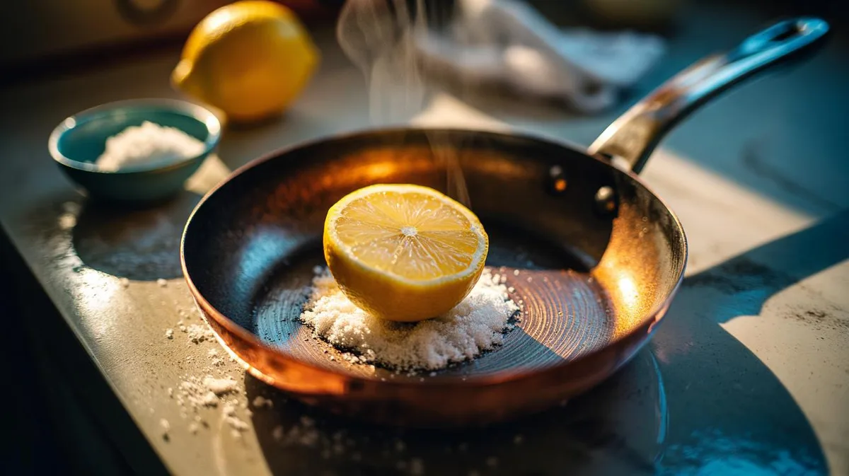 lemon and salt paste tarnish removal